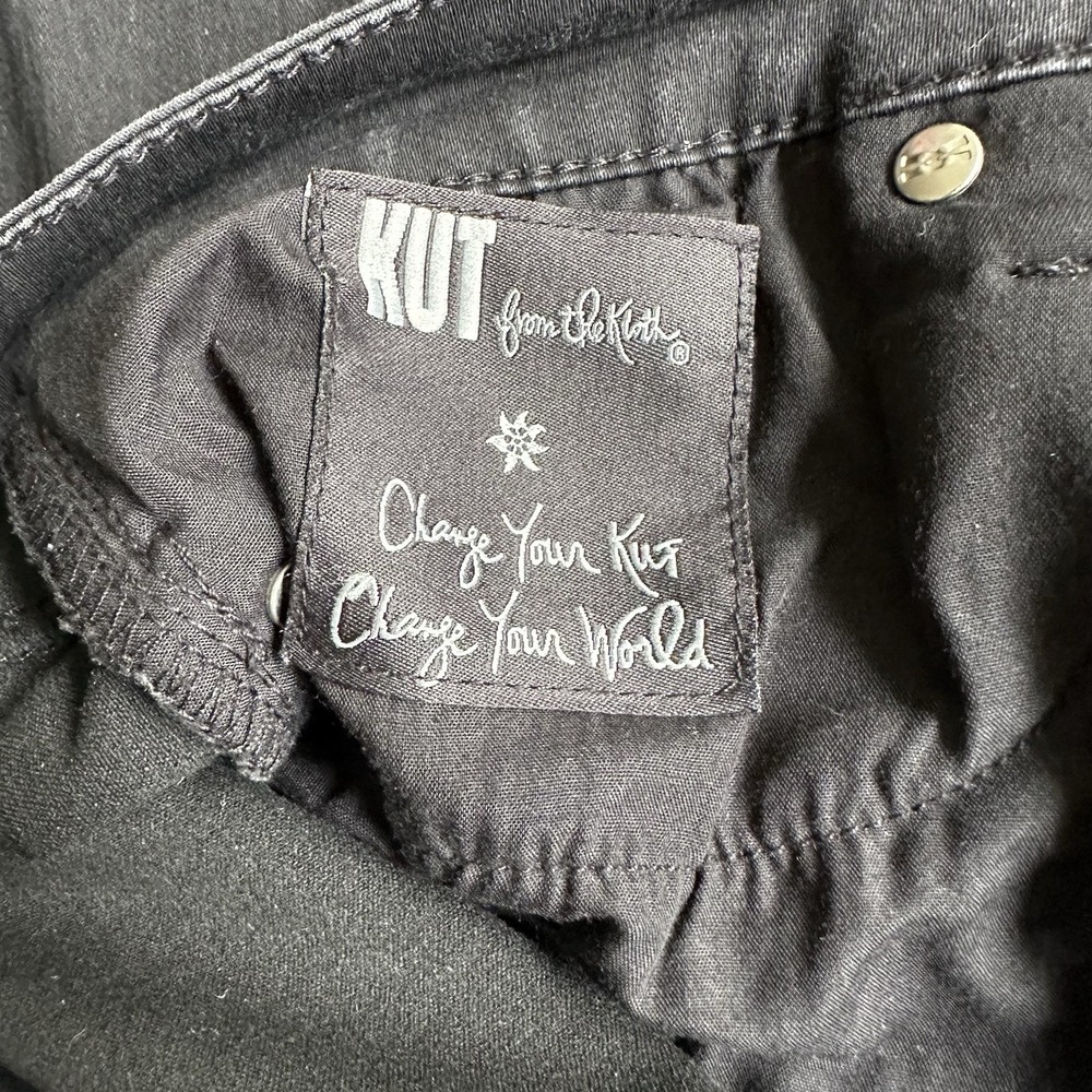 Kut From The Kloth Jeans Women 14S Black Straight Leg Stretch Everyday Comfort‎ - Picture 9 of 11